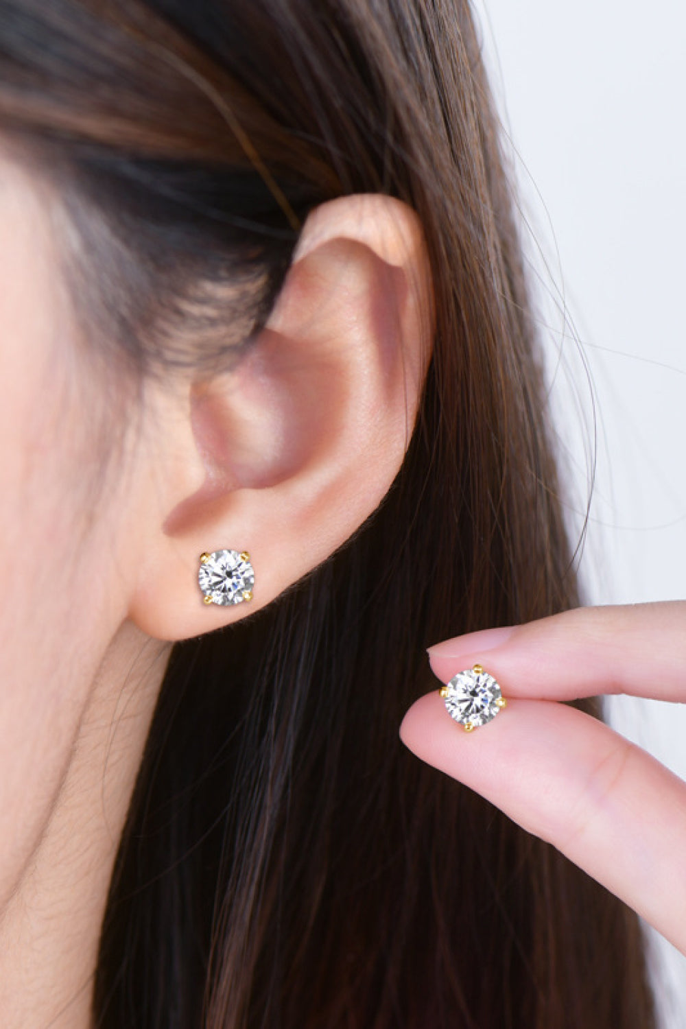 PREORDER 2 Carat Moissanite 925 Sterling Silver Stud Earrings