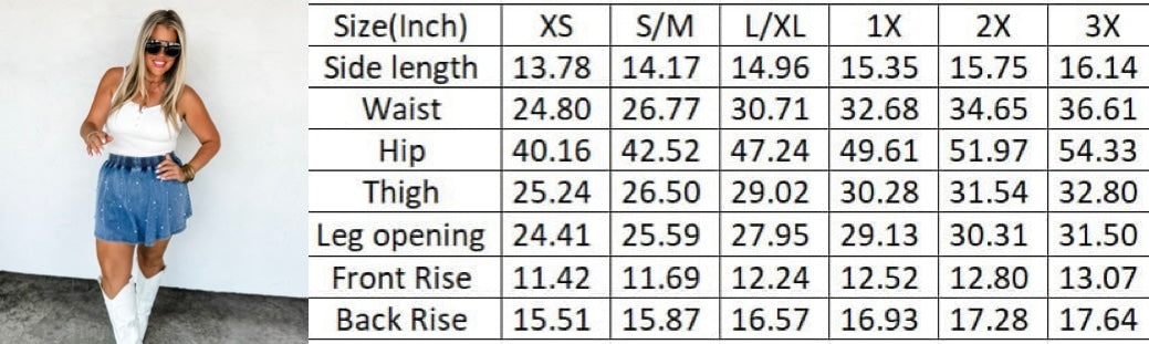 PREORDER: Denim & Pearls Skort