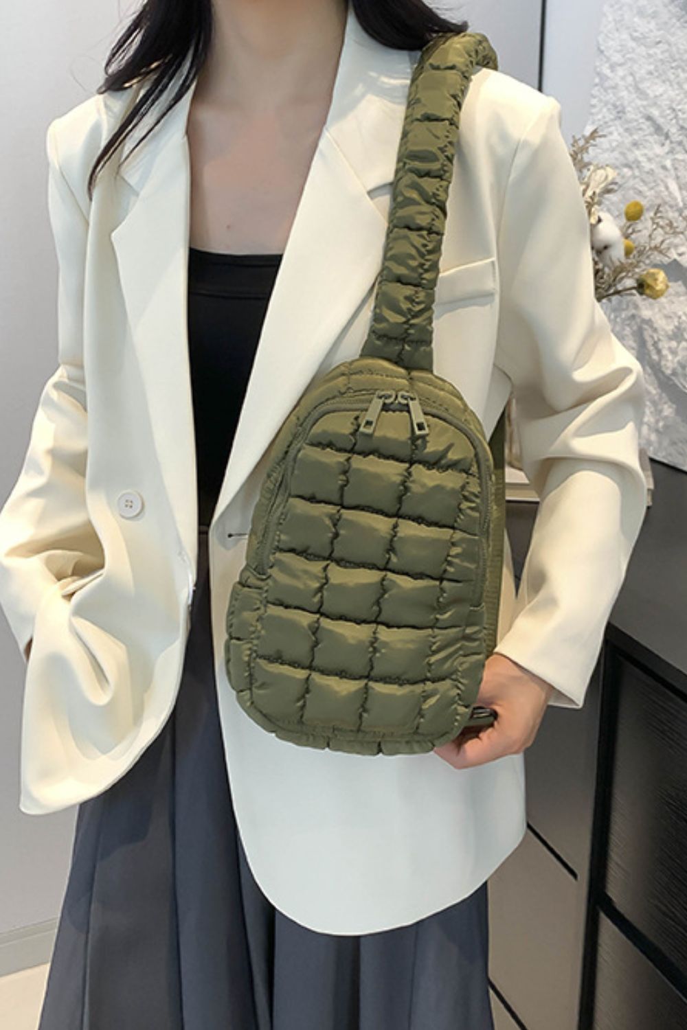 PREORDER Quilted Nylon Crossbody Bag
