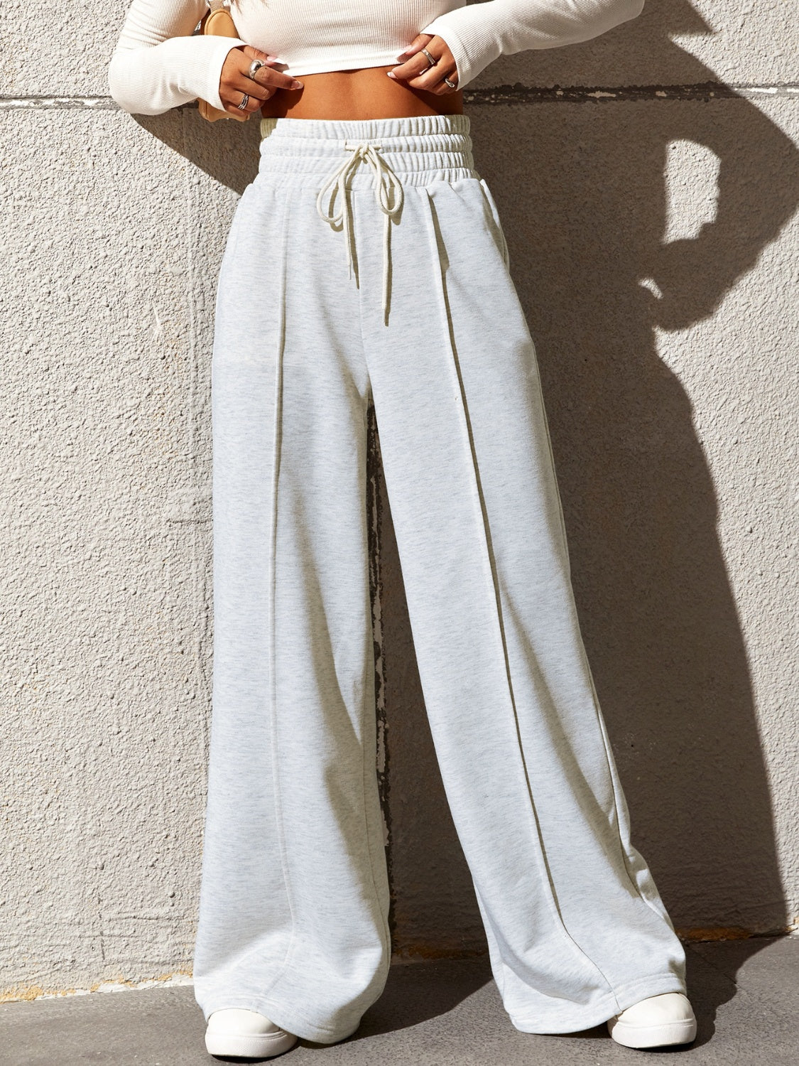 PREORDER Honey Drawstring Elastic Waist Wide Leg Pants 2/9