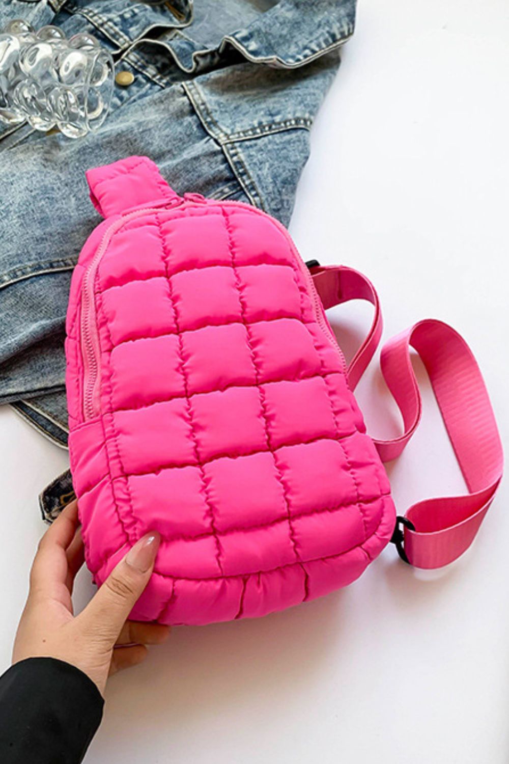 PREORDER Quilted Nylon Crossbody Bag