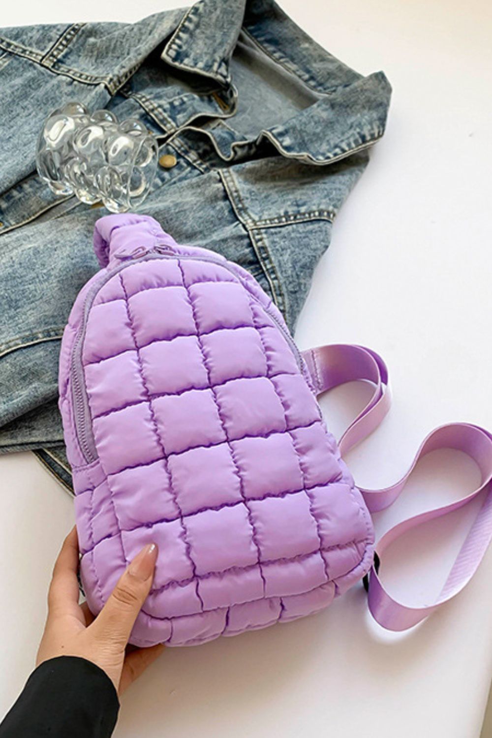 PREORDER Quilted Nylon Crossbody Bag