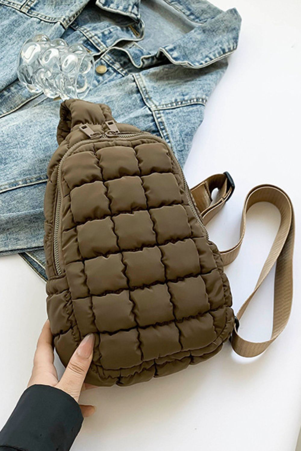 PREORDER Quilted Nylon Crossbody Bag