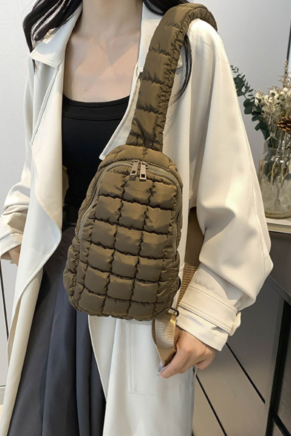 PREORDER Quilted Nylon Crossbody Bag