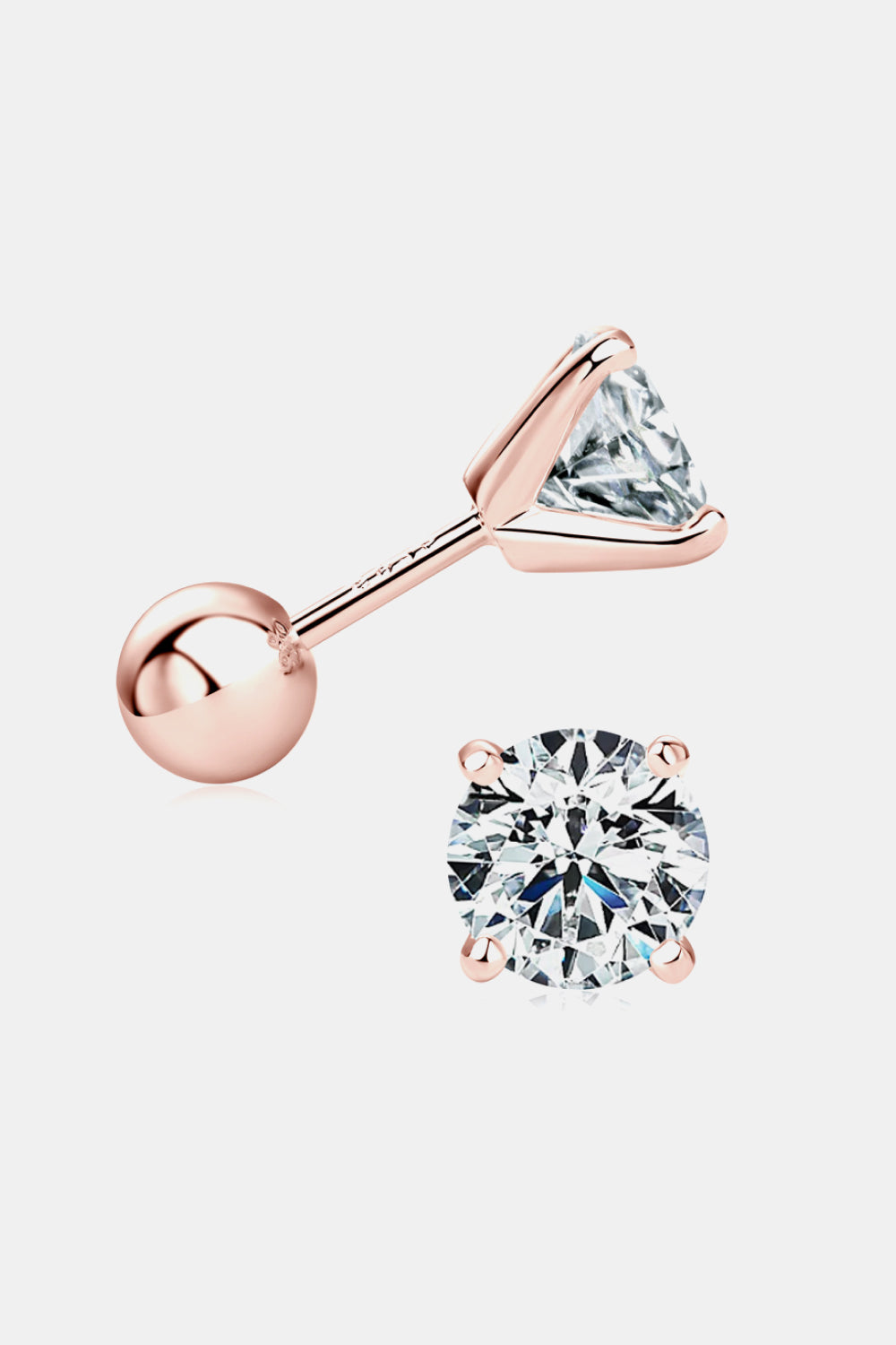 PREORDER 2 Carat Moissanite 925 Sterling Silver Stud Earrings