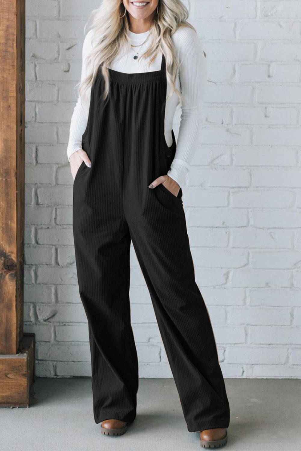 PREORDER Square Neck Wide Strap Overalls 2/9