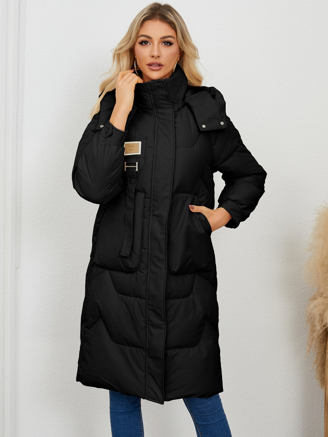 PREORDER Long Sleeve Longline Hooded Winter Coat