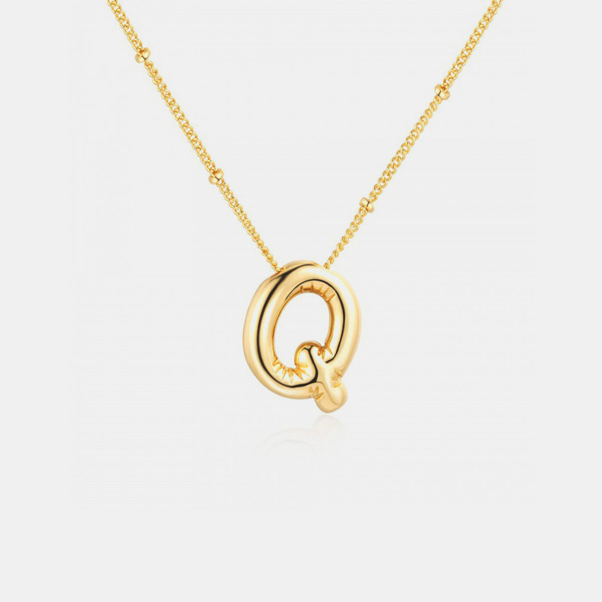 PREORDER Gold-Plated Bubble Initial Necklace