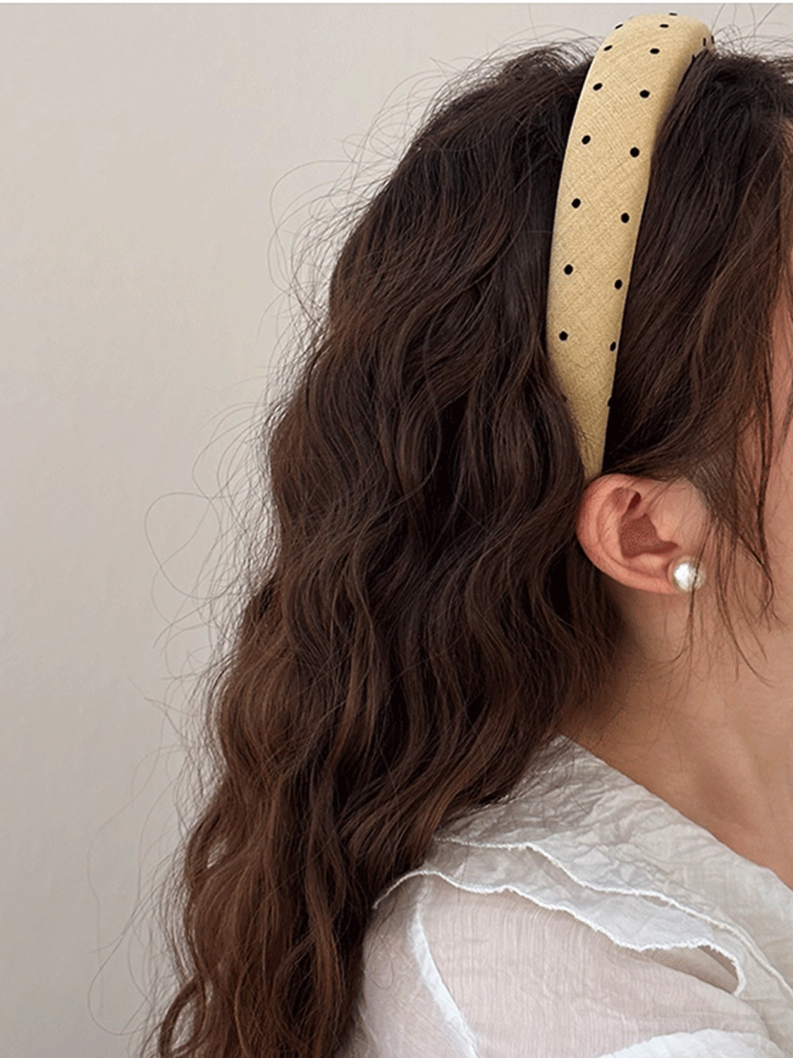 PREORDER Polka Dot Polyester Wide Headband