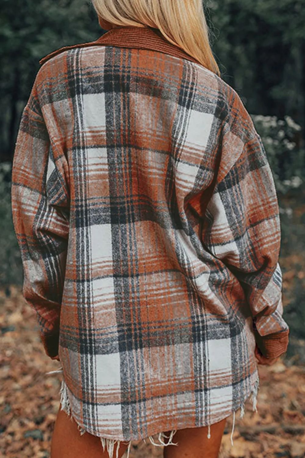 PREORDER Plaid Button Up Long Sleeve Shacket 2/9