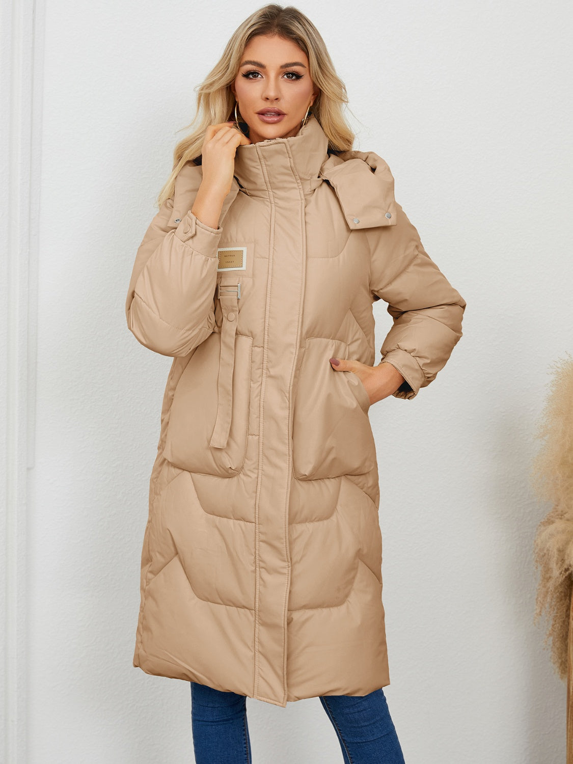PREORDER Long Sleeve Longline Hooded Winter Coat