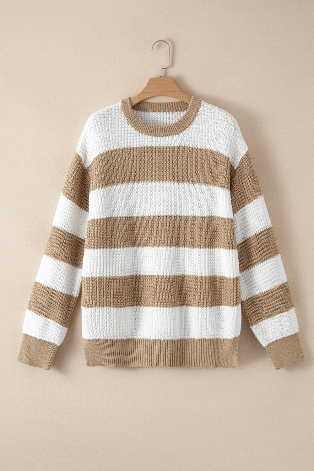 PREORDER Color Block Round Neck Sweater