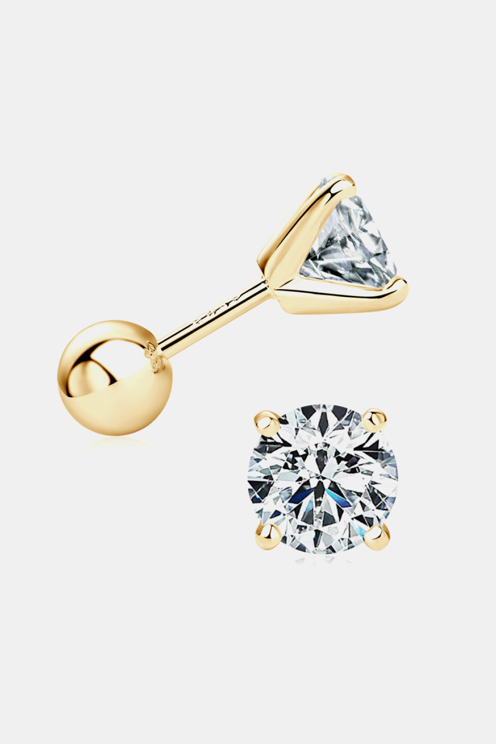 PREORDER 2 Carat Moissanite 925 Sterling Silver Stud Earrings
