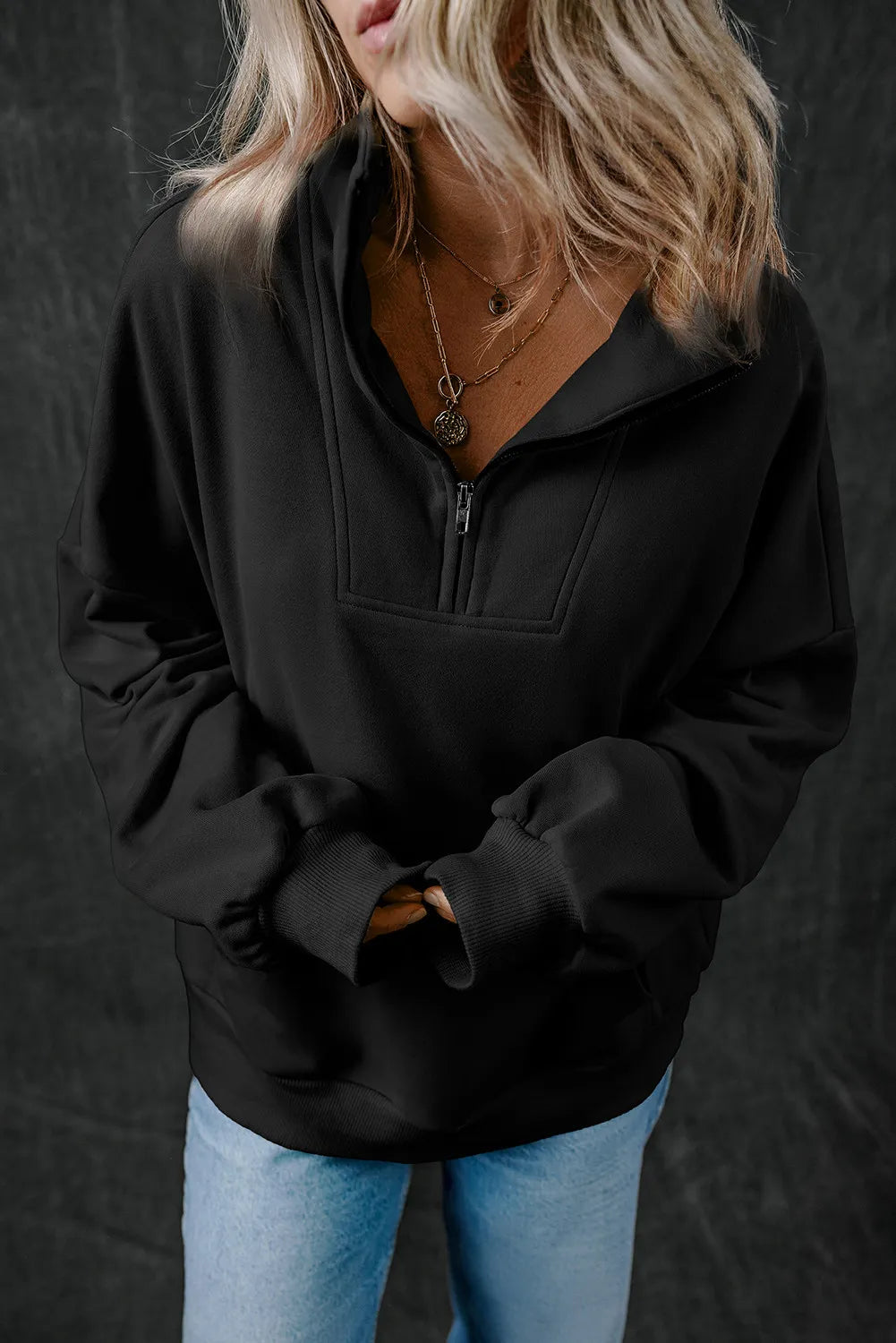 PREORDER Half Zip Long Sleeve Sweatshirt 2/9