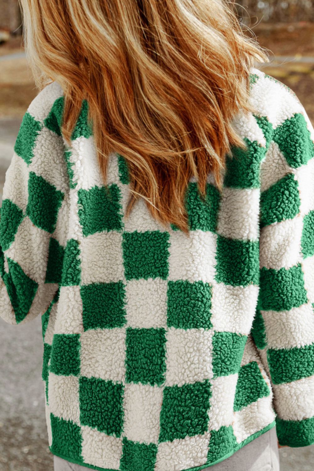 PREORDER: Checkered Snap Down Long Sleeve Jacket