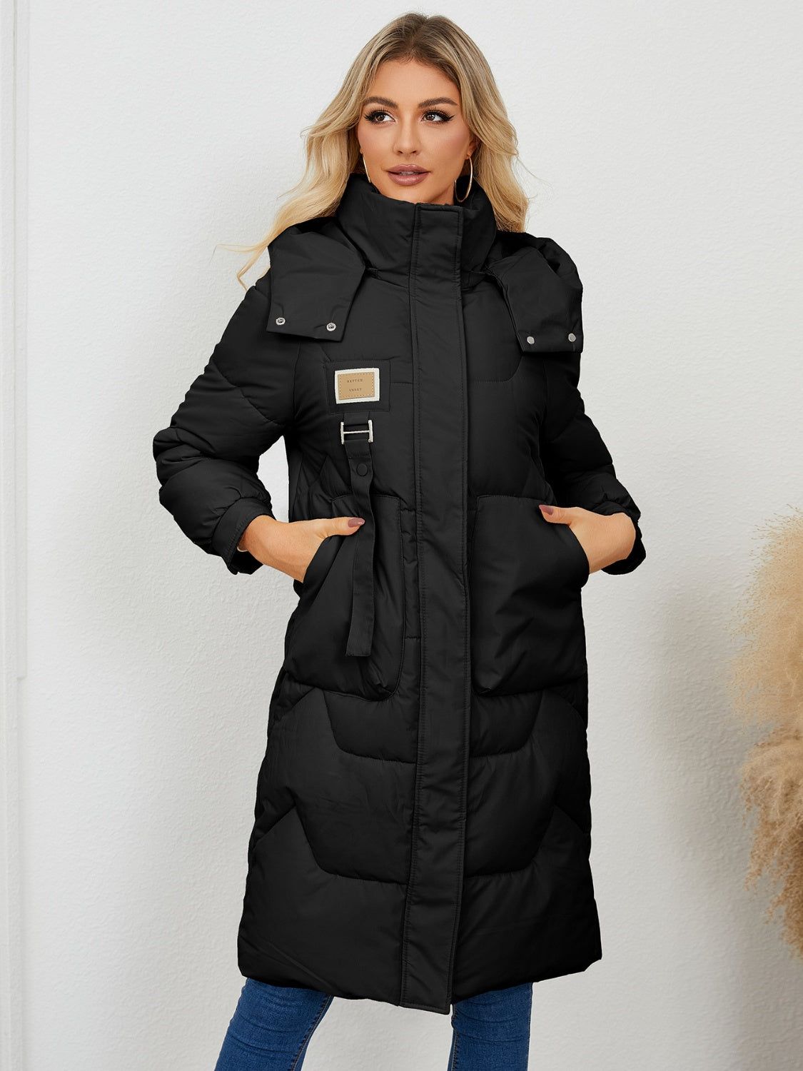 PREORDER Long Sleeve Longline Hooded Winter Coat