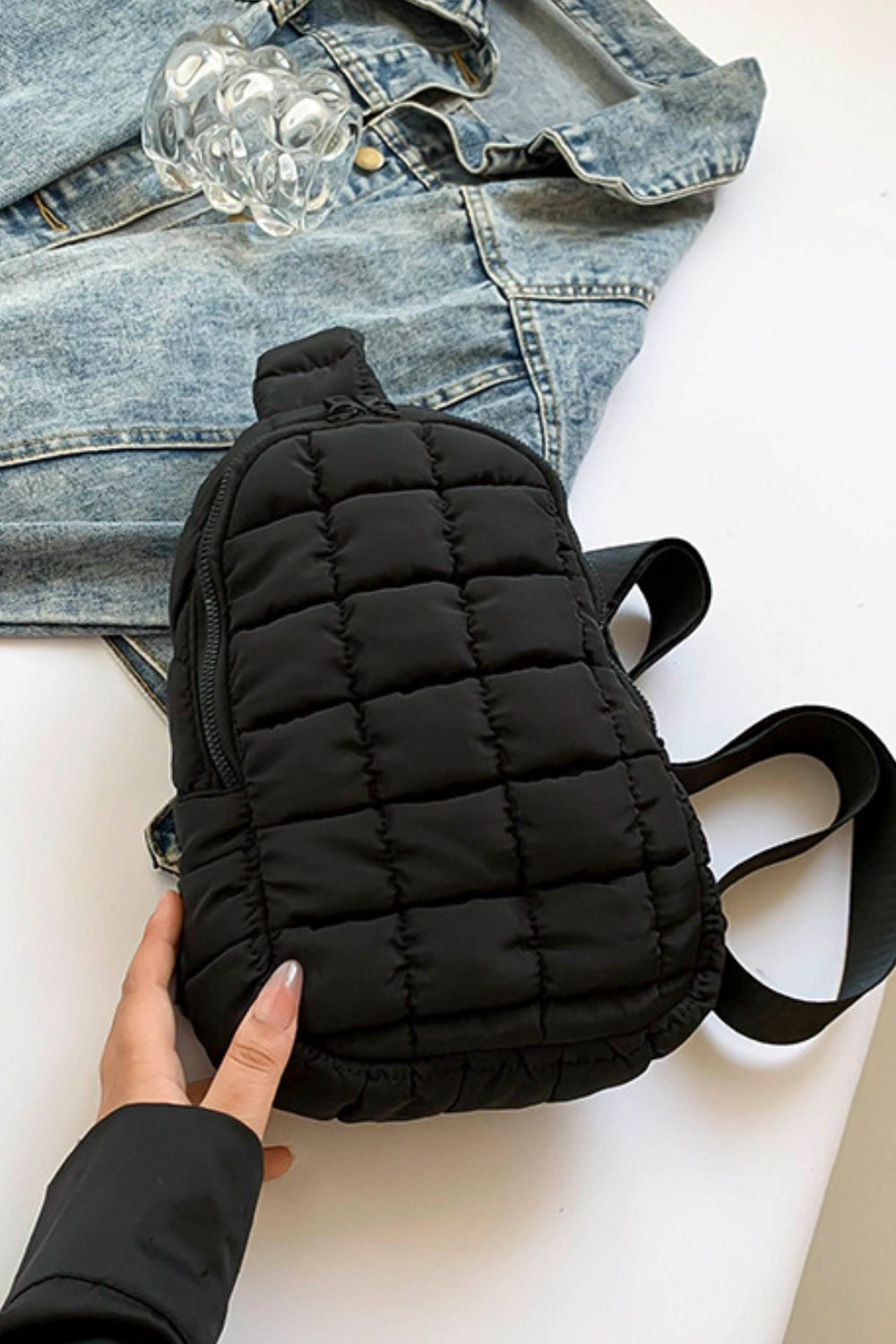 PREORDER Quilted Nylon Crossbody Bag