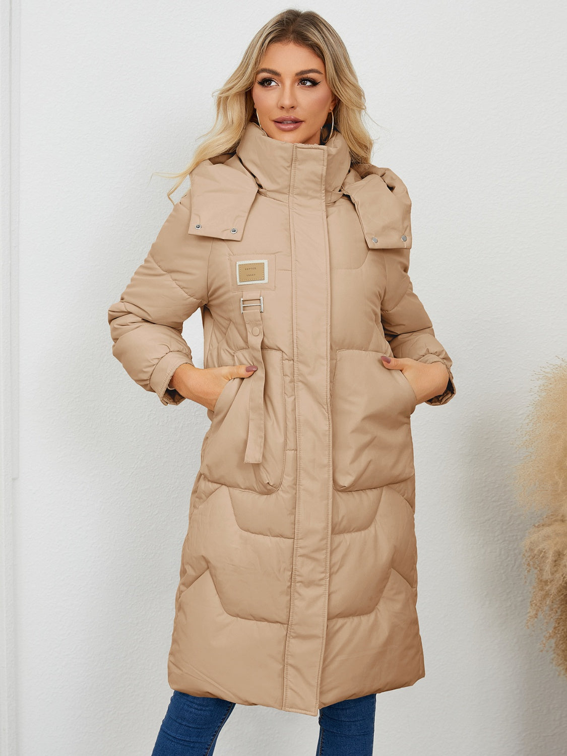 PREORDER Long Sleeve Longline Hooded Winter Coat