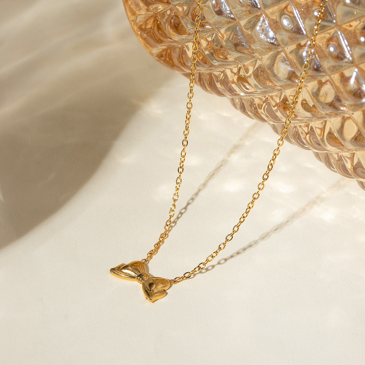 PREORDER: 18K Gold-Plated Stainless Steel Bow Necklace