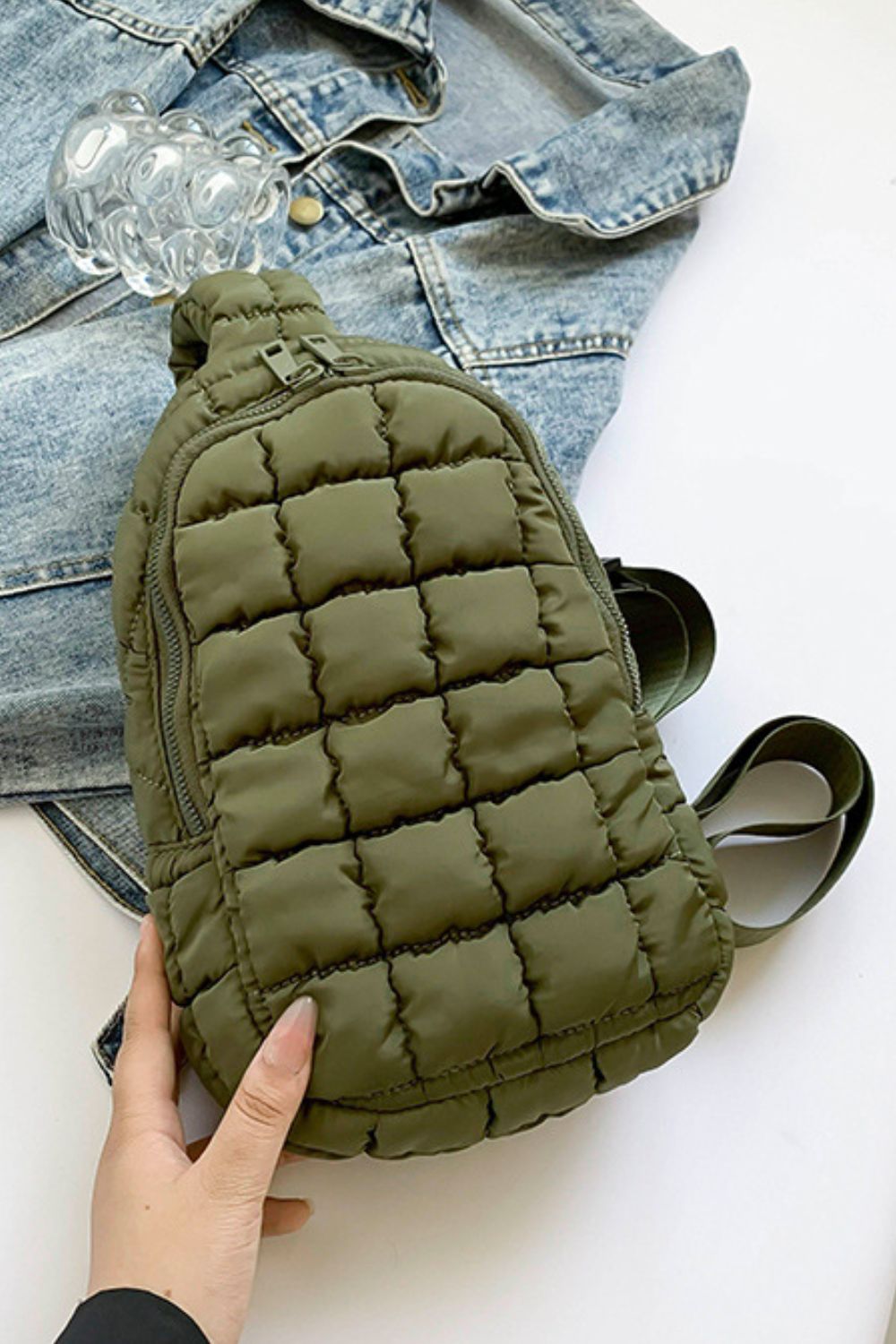 PREORDER Quilted Nylon Crossbody Bag