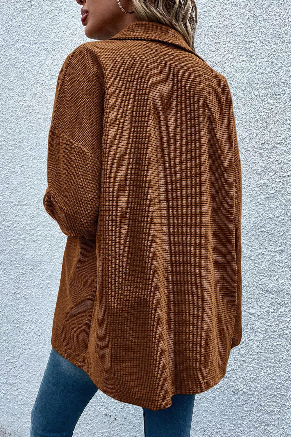 PREORDER Pocketed Snap Down Long Sleeve Jacket 2/9