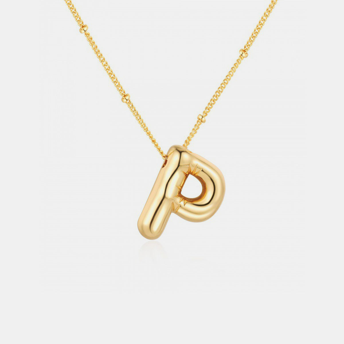 PREORDER Gold-Plated Bubble Initial Necklace