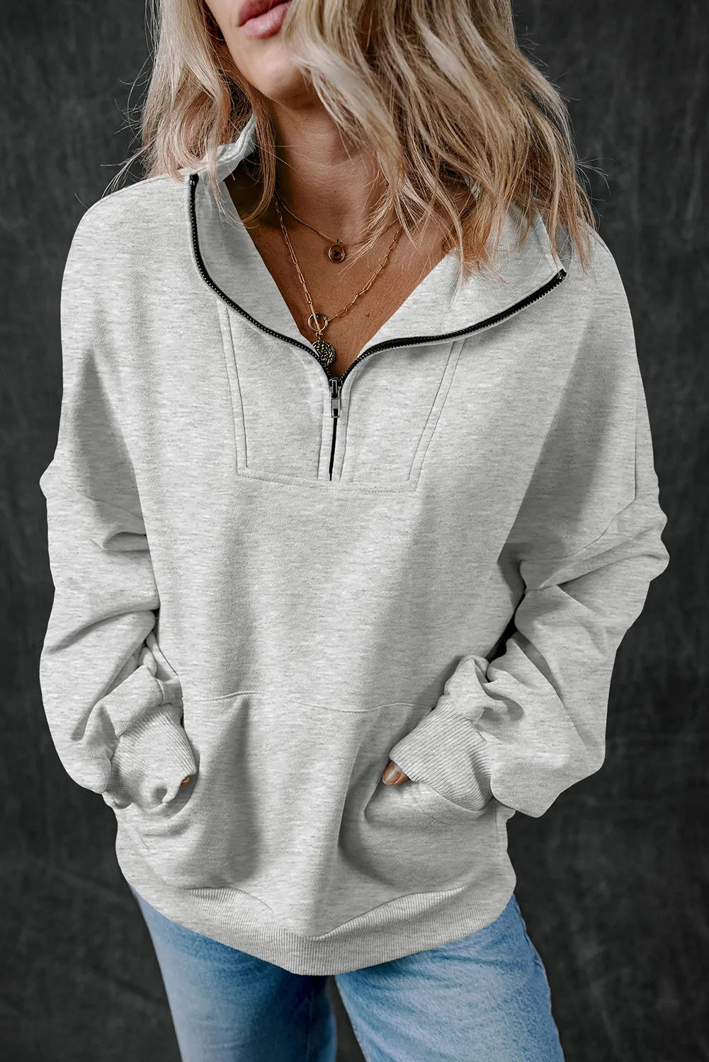 PREORDER Half Zip Long Sleeve Sweatshirt 2/9