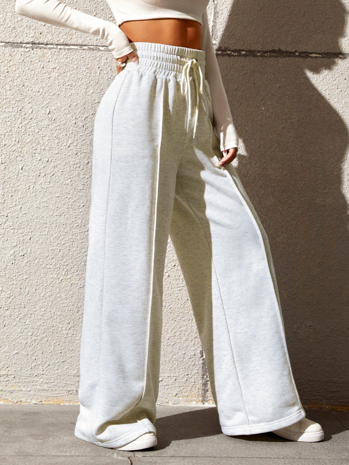 PREORDER Honey Drawstring Elastic Waist Wide Leg Pants 2/9