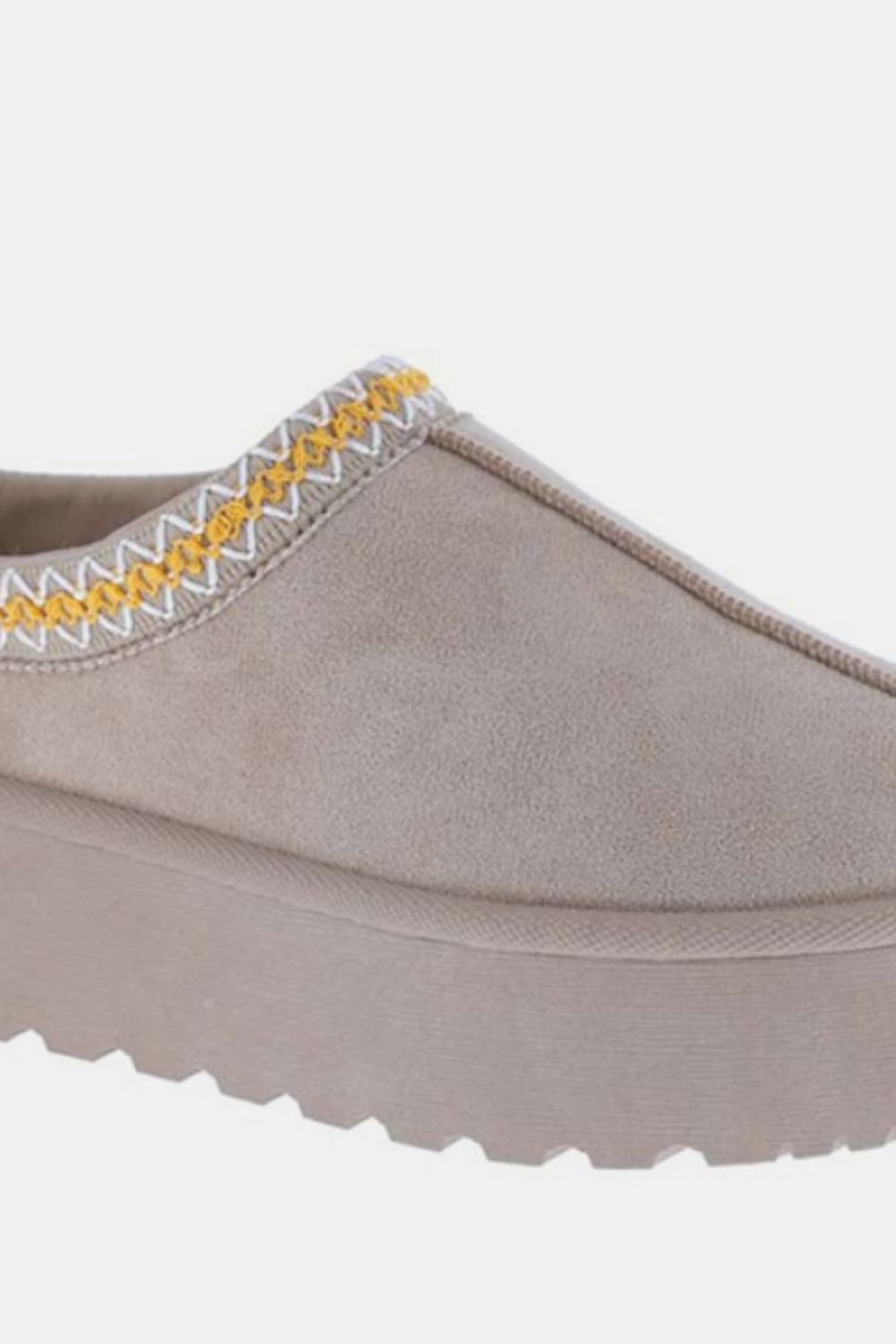 Weeboo Platform Slip-On Boots in Taupe