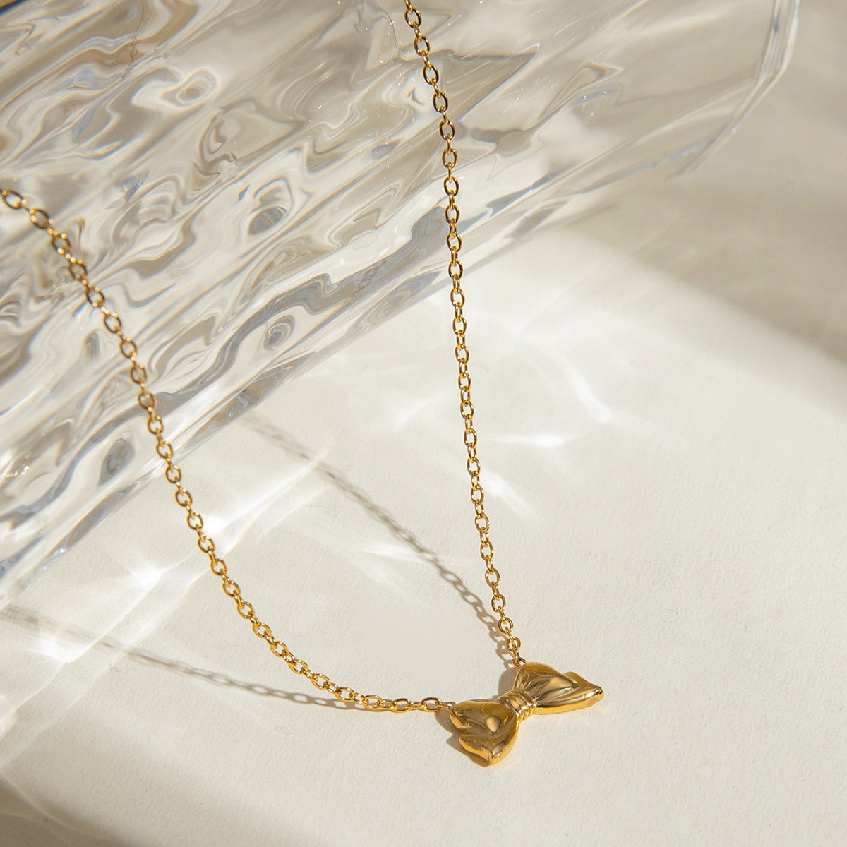 PREORDER: 18K Gold-Plated Stainless Steel Bow Necklace