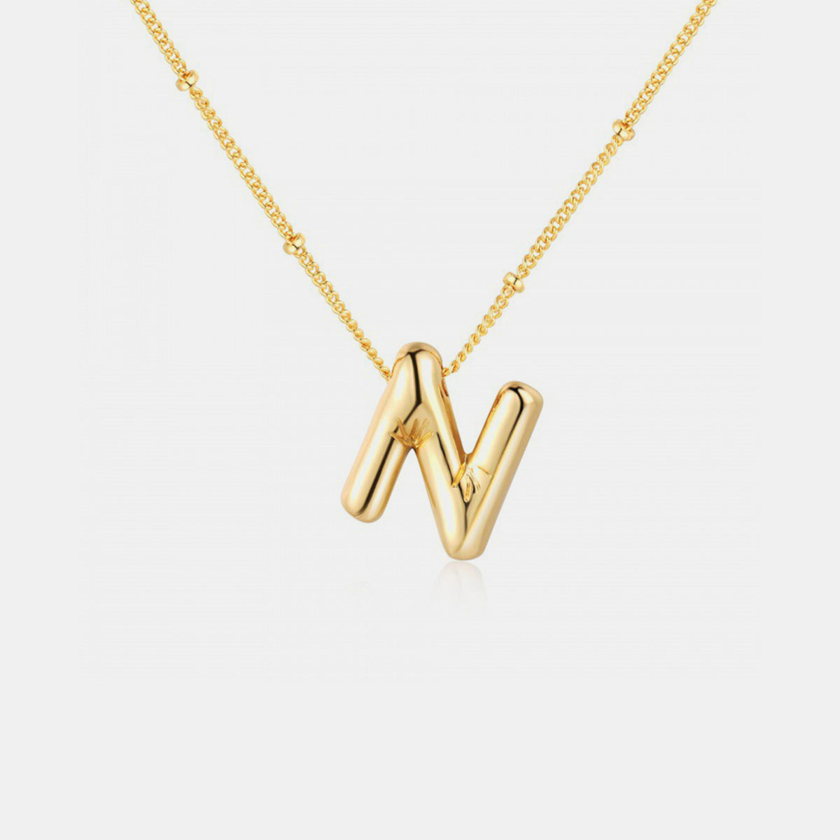 PREORDER Gold-Plated Bubble Initial Necklace