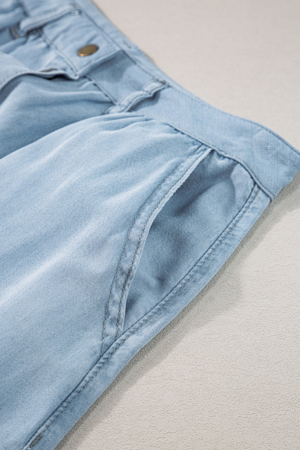 PREORDER Snap Down High Waist Denim Skirt 2/9