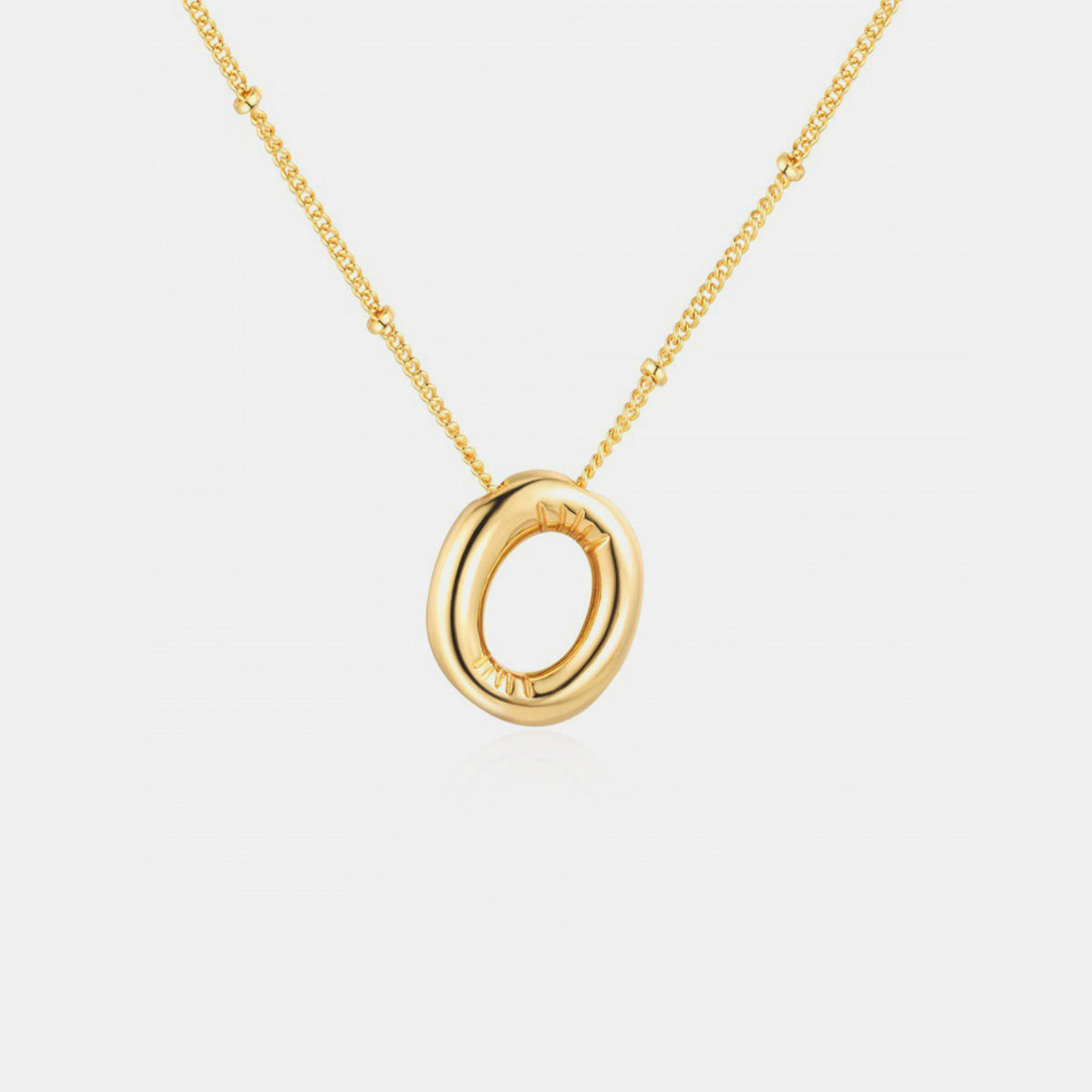 PREORDER Gold-Plated Bubble Initial Necklace
