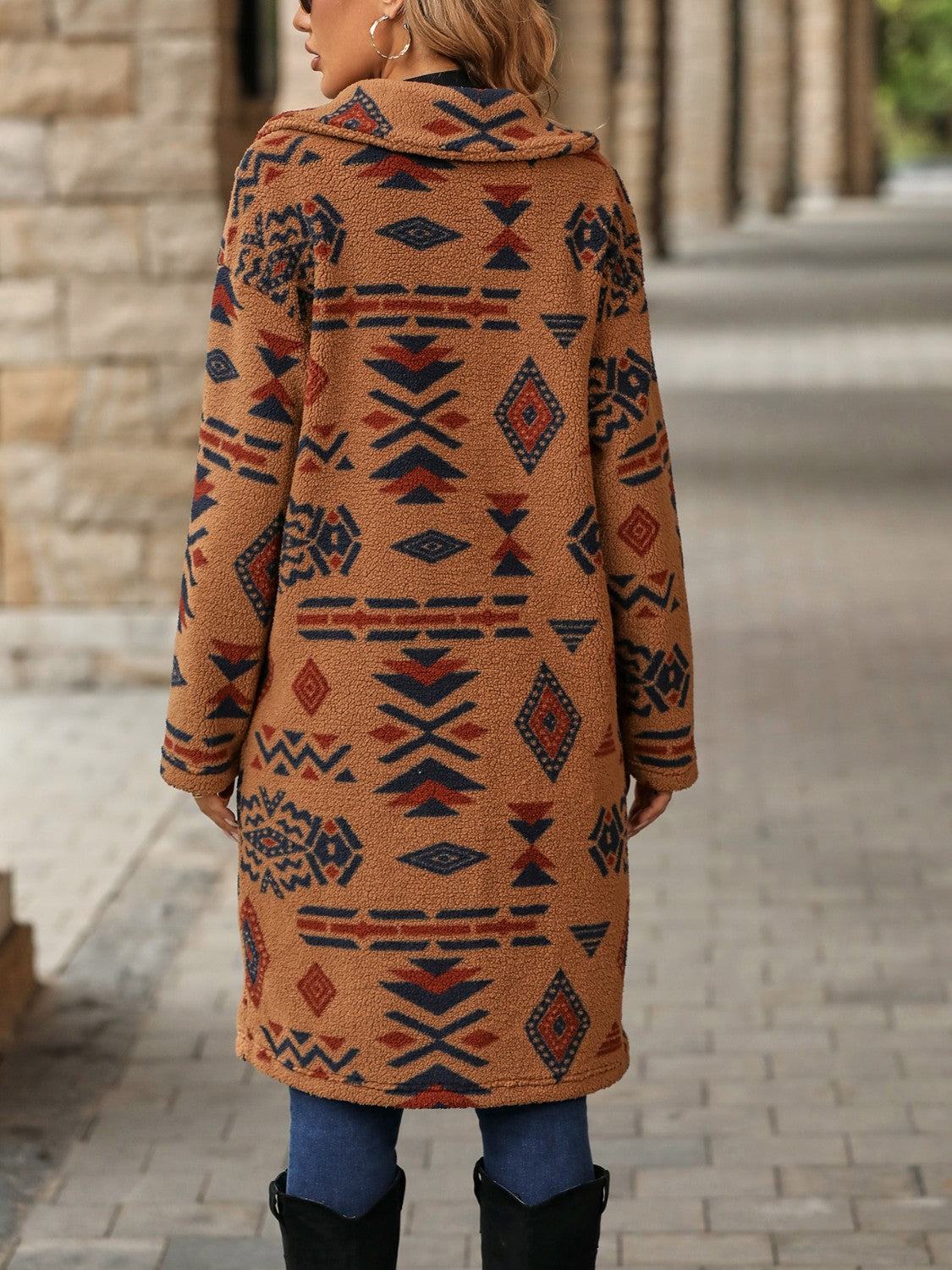 PREORDER Geometric Pocketed Dropped Shoulder Coat 2/9
