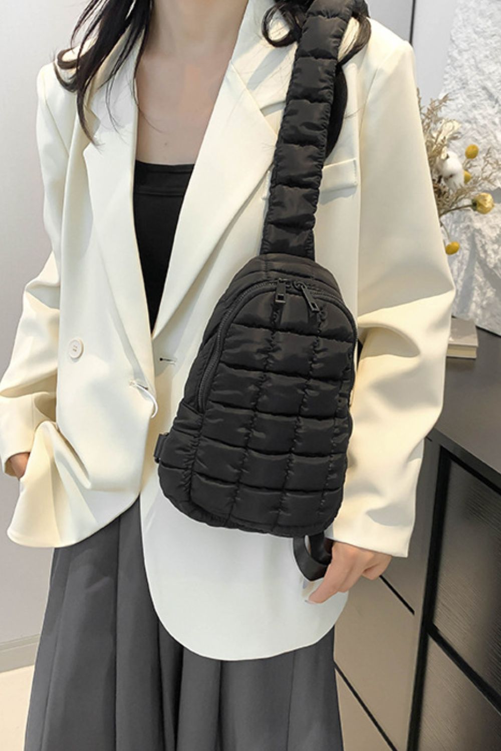 PREORDER Quilted Nylon Crossbody Bag