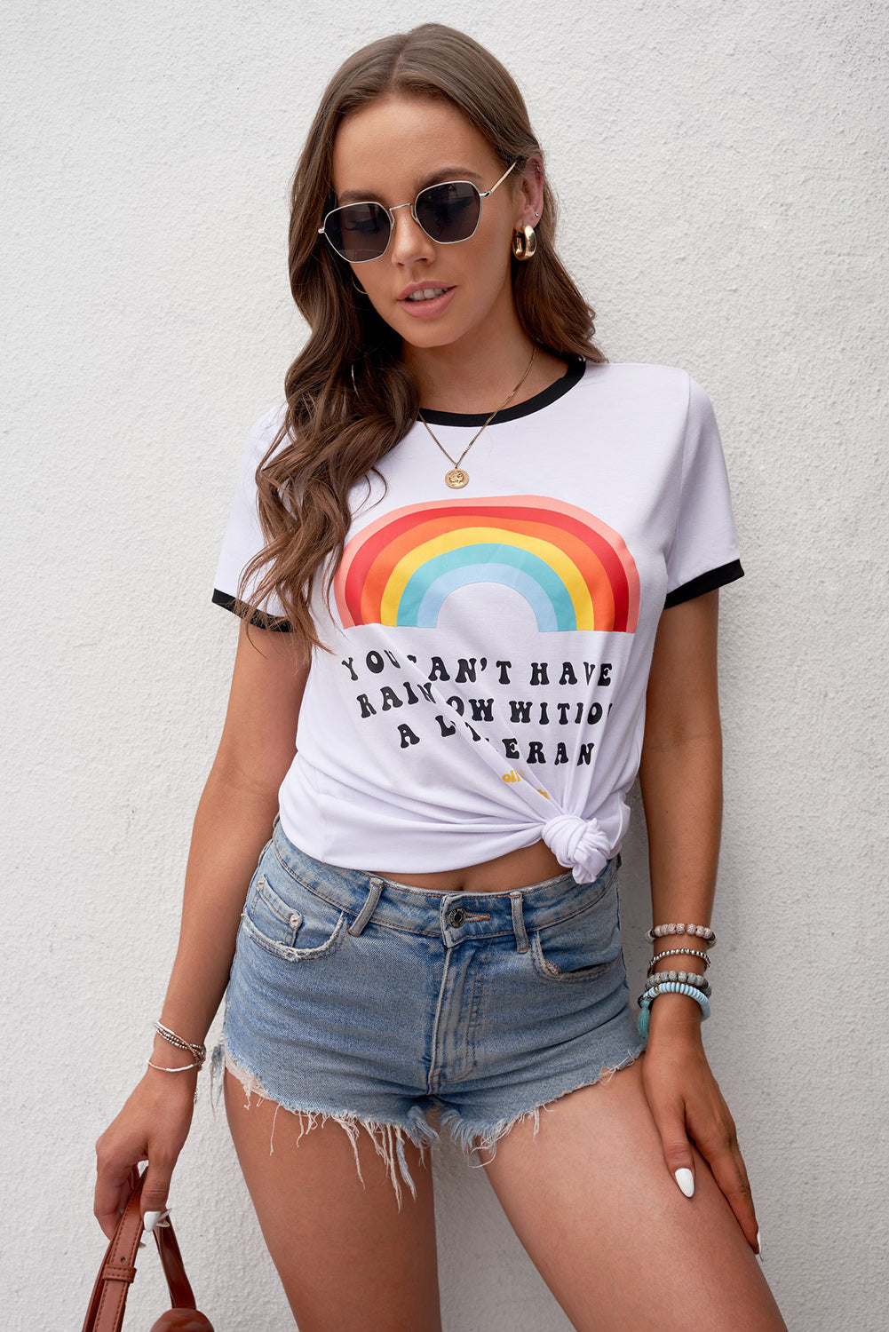 Heather Rainbow Graphic Short Sleeve Tee