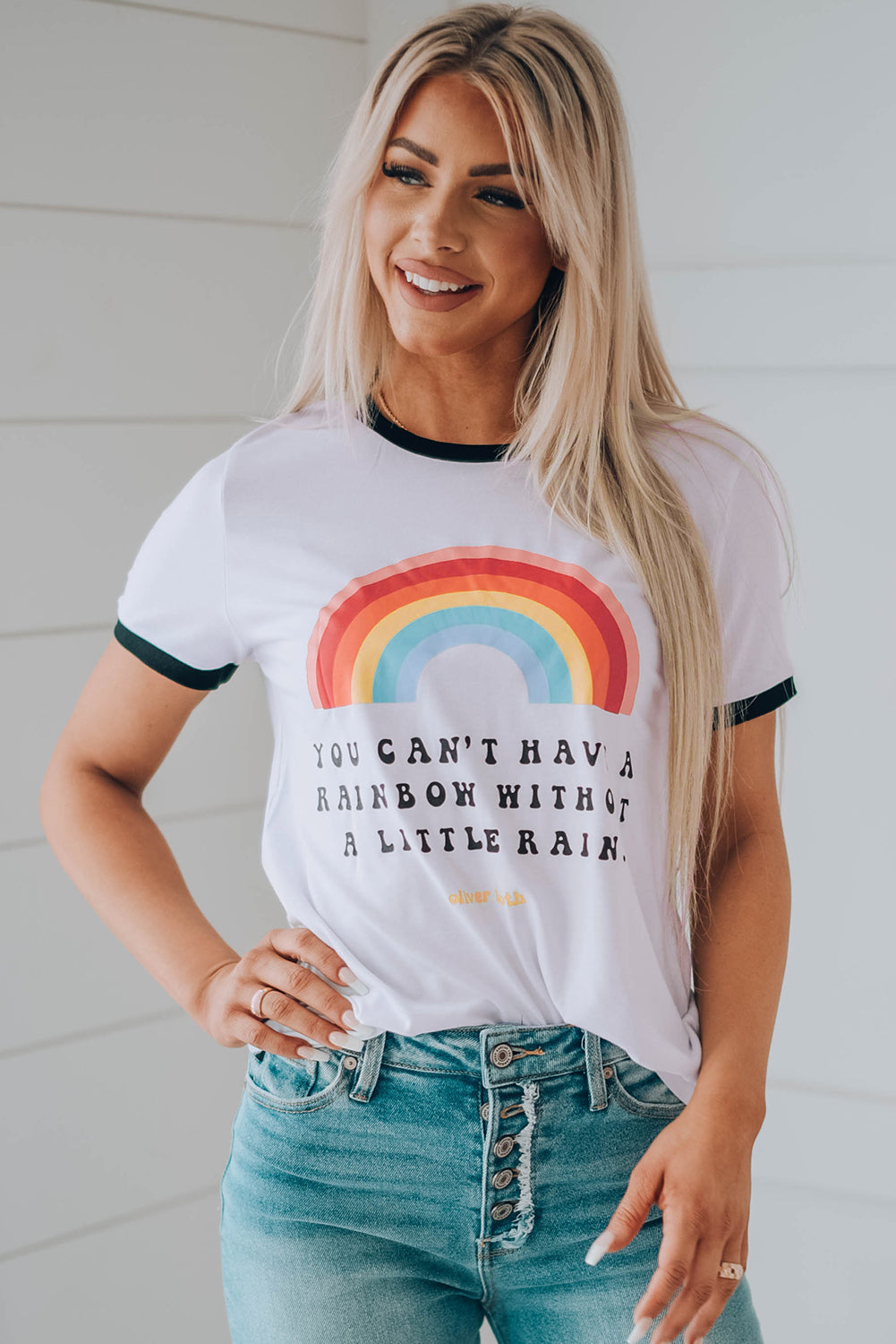 Heather Rainbow Graphic Short Sleeve Tee