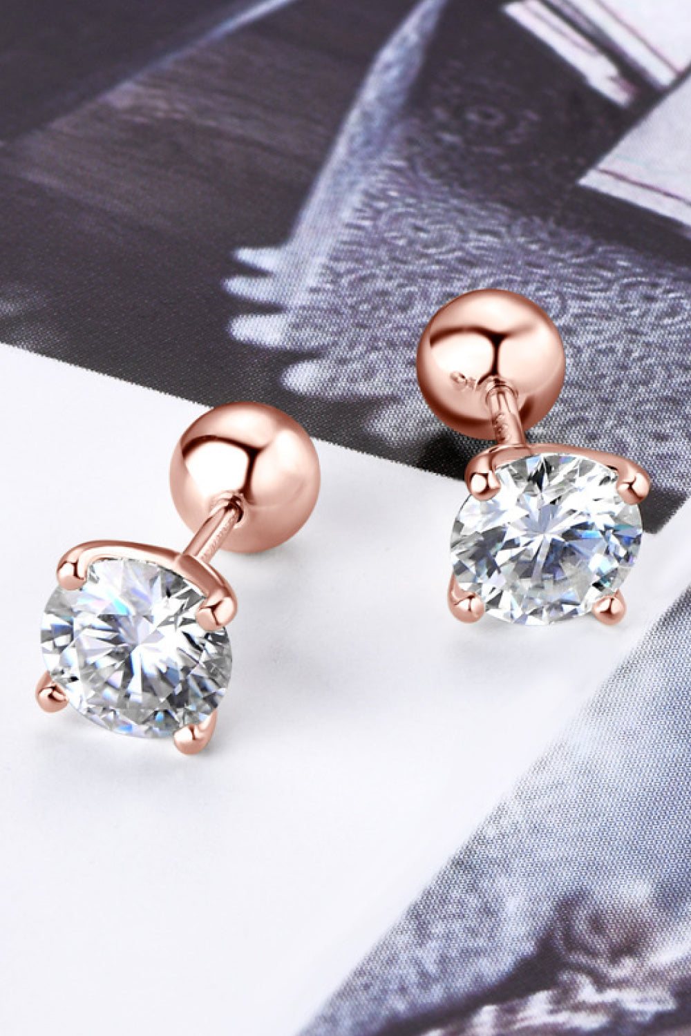 PREORDER 2 Carat Moissanite 925 Sterling Silver Stud Earrings