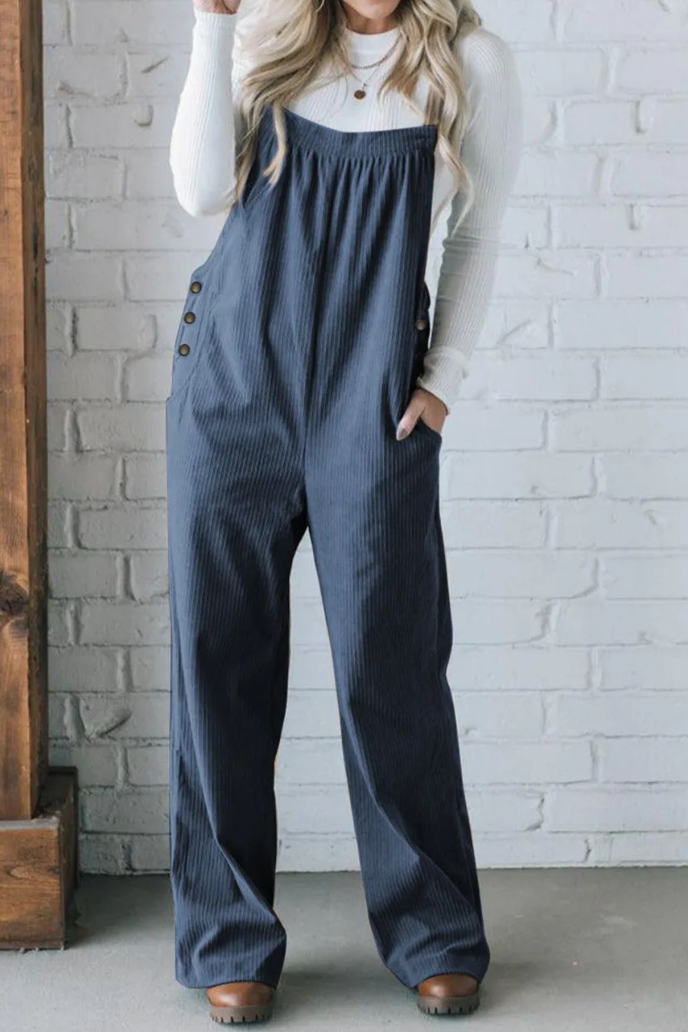 PREORDER Square Neck Wide Strap Overalls 2/9