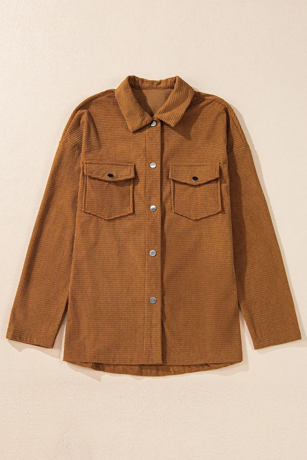 PREORDER Pocketed Snap Down Long Sleeve Jacket 2/9