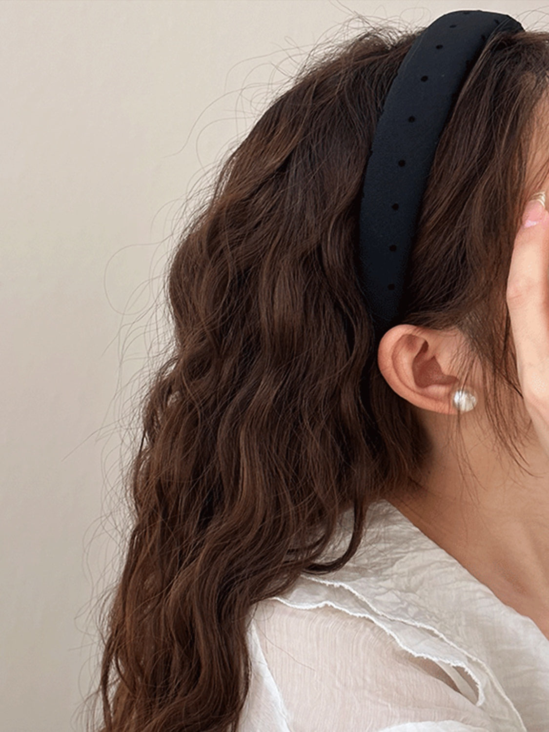 PREORDER Polka Dot Polyester Wide Headband