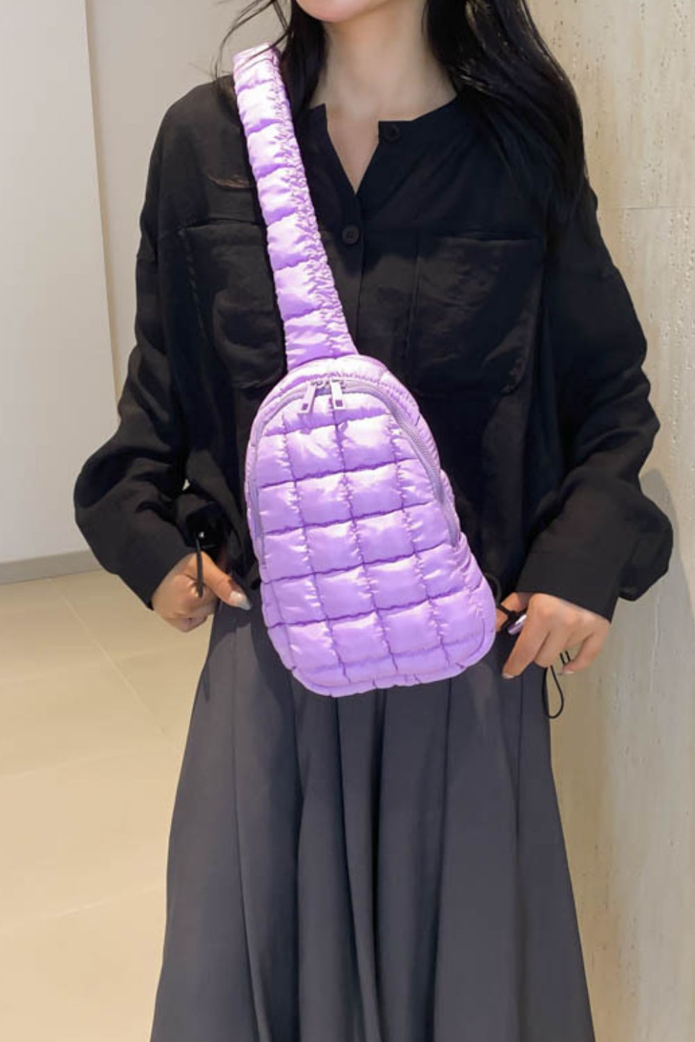 PREORDER Quilted Nylon Crossbody Bag