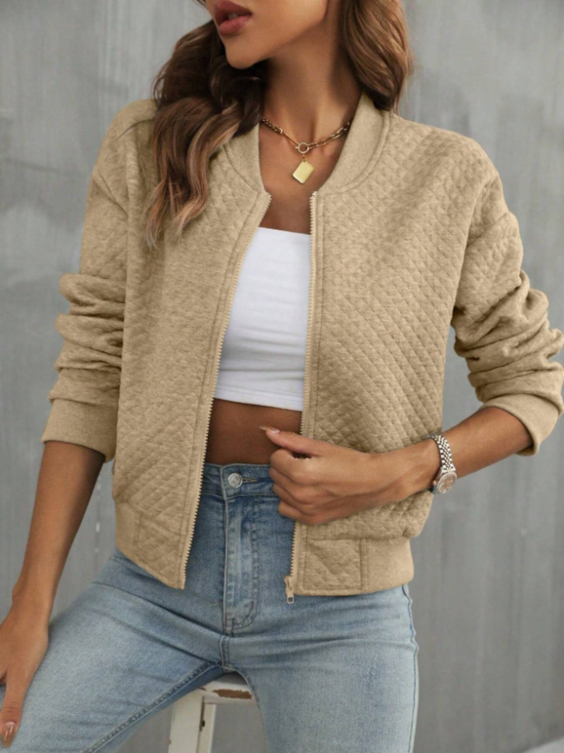 PREORDER Zip Up Long Sleeve Jacket 2/9