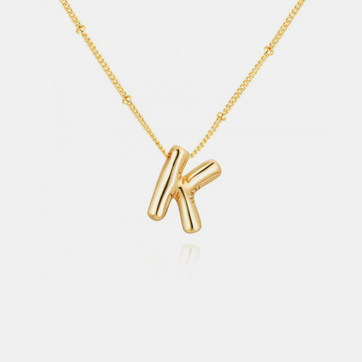 PREORDER Gold-Plated Bubble Initial Necklace