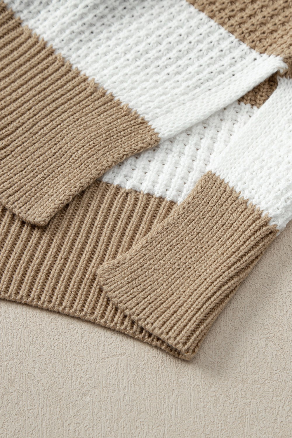 PREORDER Color Block Round Neck Sweater