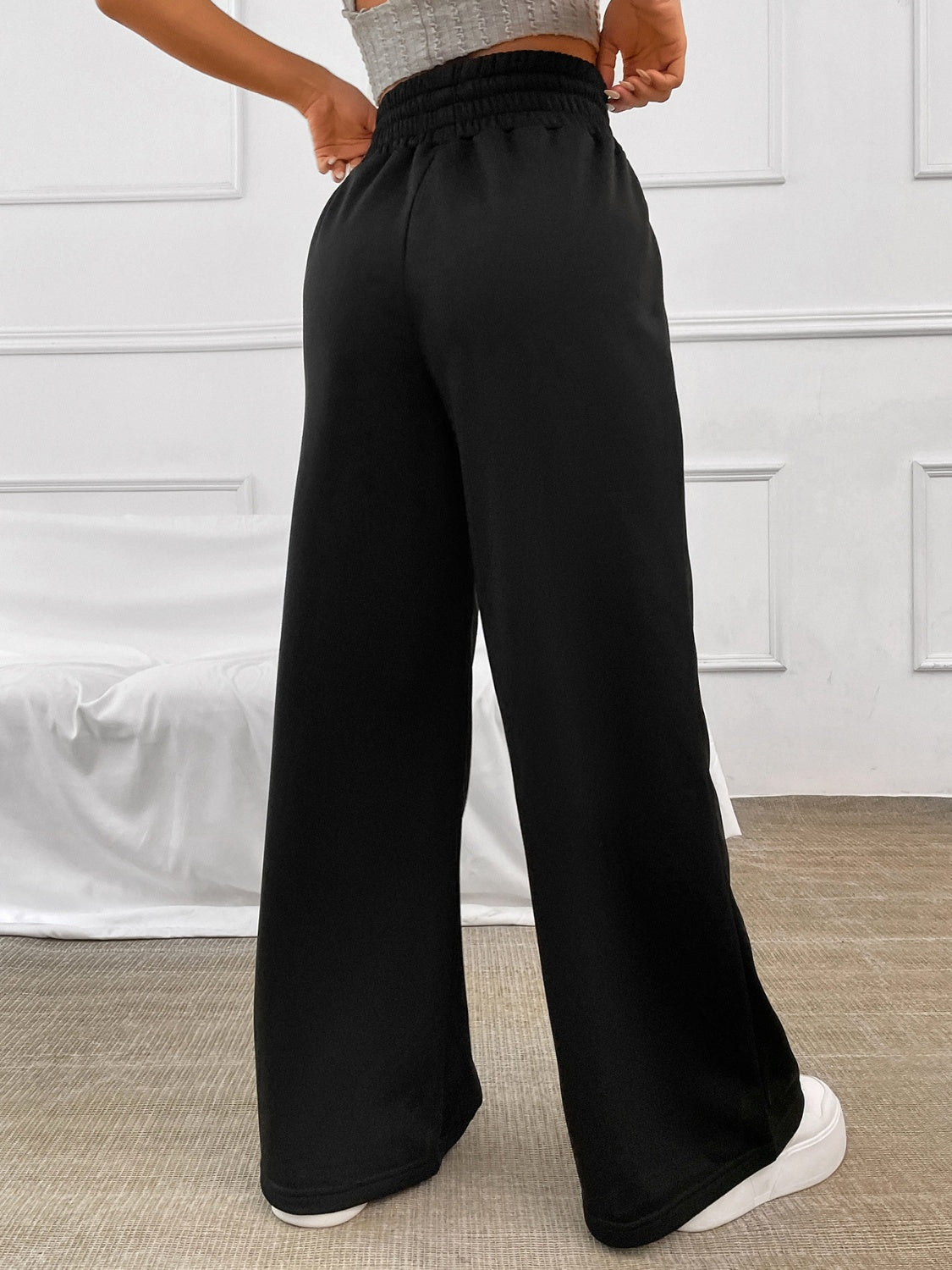 PREORDER Honey Drawstring Elastic Waist Wide Leg Pants 2/9