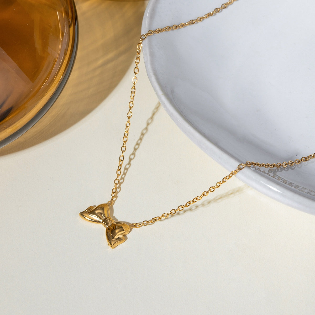 PREORDER: 18K Gold-Plated Stainless Steel Bow Necklace
