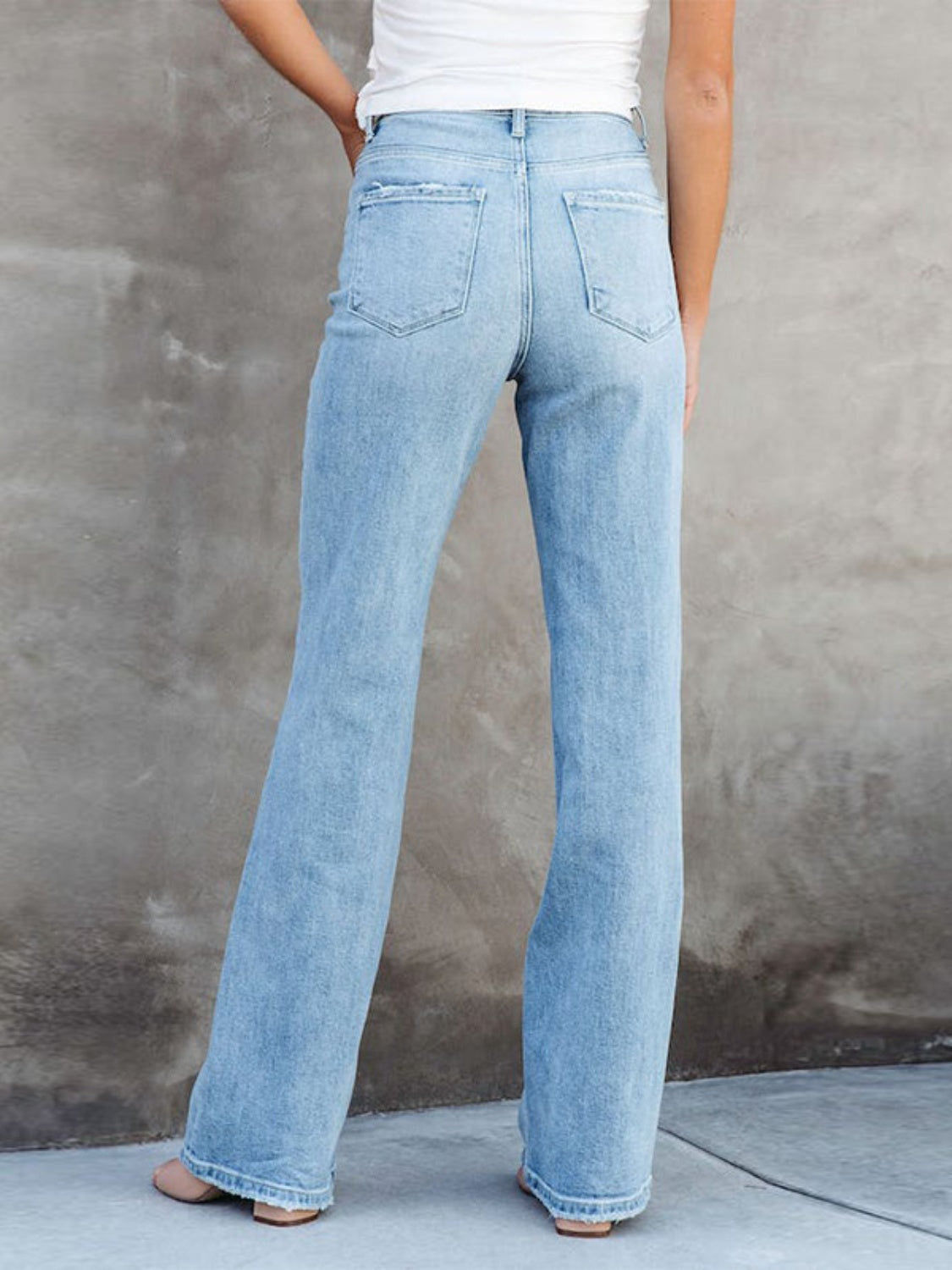 Lisa Washed Straight Leg Jeans- 1 size Large/Misty Blue left! FINAL SALE!