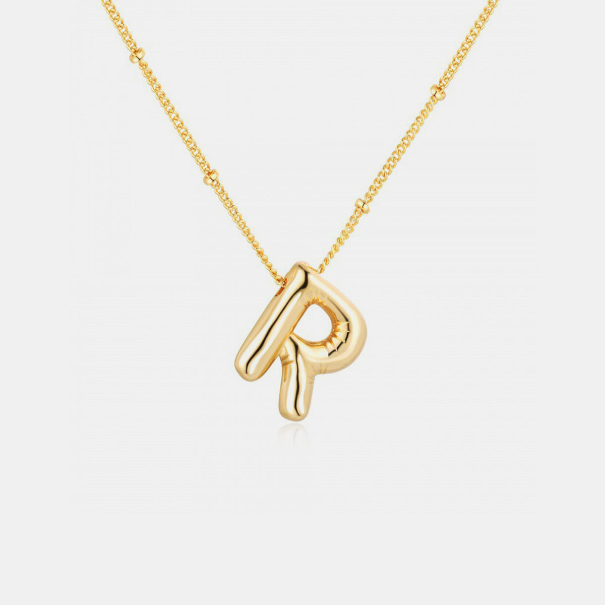 PREORDER Gold-Plated Bubble Initial Necklace