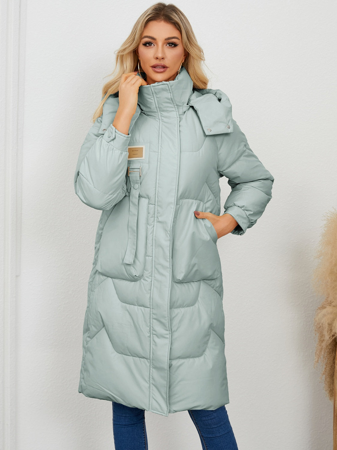 PREORDER Long Sleeve Longline Hooded Winter Coat